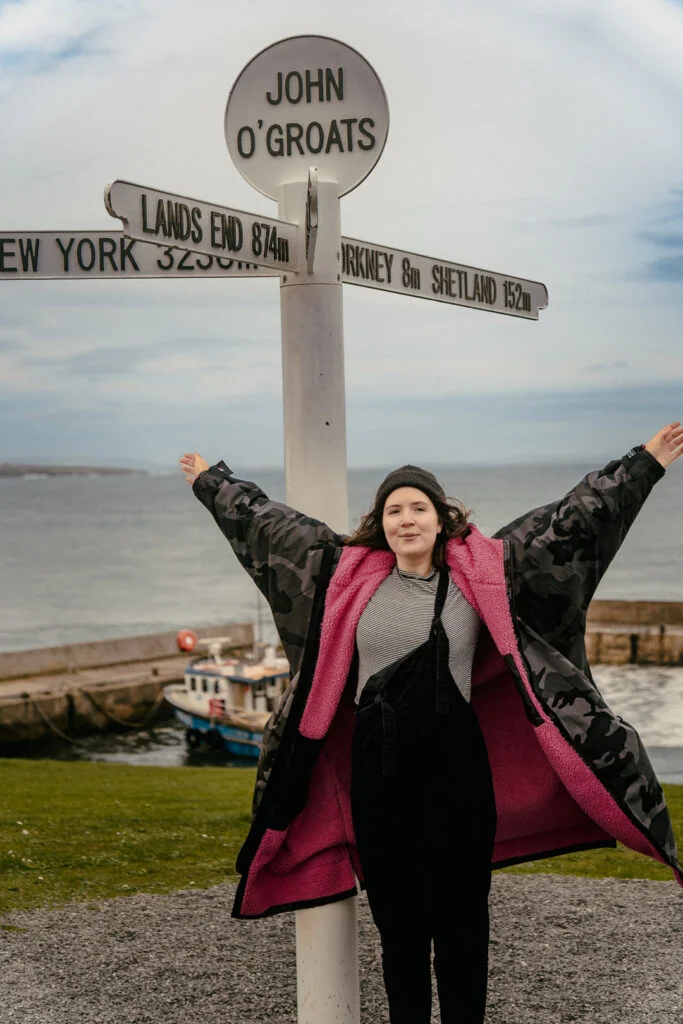 Image of Vikki at John O'Groats